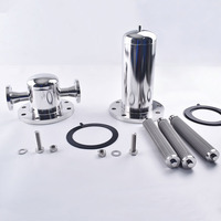 Filtre à air cylindrique en acier inoxydable OEM personnalisé, haute efficacité, double port, ventilation industrielle et commerciale, 304