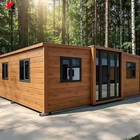 Maison conteneur extensible multifonctionnelle de 20 et 40 pieds, adaptée à tous les types de logements temporaires en aménagement complet