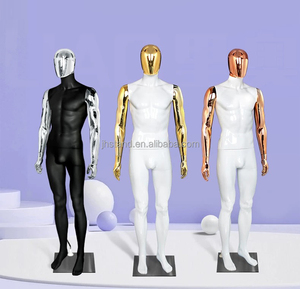 Mannequin <span class=keywords><strong>Homme</strong></span> <span class=keywords><strong>Musclé</strong></span> en Gros Or Argent Noir pour Présentation de Vêtements de Sport - Product Image 1