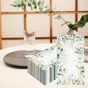 Sage Green Rectangular Tissues Digital Printing Environment Friendly <b>Birthday</b> Party <b>Table</b> Decorations - Product Image 2