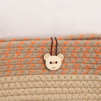 Nouveau sac de rangement 2026 fait main en corde de coton tressée, écologique et durable, disponible en 3 couleurs pour ranger les jouets d'enfants (positionnement diagonal)