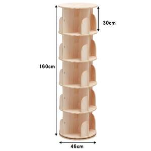 Benutzer definierte 5 Tier 360 ° rotierende stapelbare Regale Turm drehbares Bücherregal Drehbares 360-Grad-Bücherregal Lagerung Rund karussell - Product Image 3
