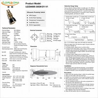 Capteur ultrasonique étanche 4m NPN PNP 4-20mA 0-10V RS485 2NPN 2PNP Types de sortie IP65 Réglable CE RoHS Moniteur de niveau de réservoir