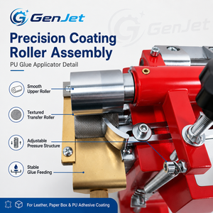 GenJet Automatische Koude Lijm Coating Machine met Zuiver Koperen Motor, Verstelbare Dikte, Hoge Productiviteit voor Zakverpakkingen - Product Image 4