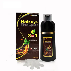 Tinte Capilar Natural Negro Profesional Meidu, Champú para Cubrir Canas con Burbujas de Jengibre y Plantas, 500 ml, 3 en 1, a Base de Hierbas - Product Image 6