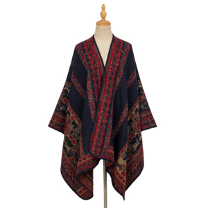 Chal Largo Étnico Floral Vintage de Acrílico y Poliéster, Capa Gruesa y Cálida, Ecológica, para Otoño e Invierno, Moda de <span class=keywords><strong>Viaje</strong></span> para Mujer - Product Image 6