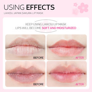 Mascarilla Labial LAIKOU Japan Sakura, Mascarilla Labial Hidratante Antiarrugas, <span class=keywords><strong>Gel</strong></span> Voluminizador de Labios, Cuidado Labial Vegano con Colágeno, Mascarilla Labial de Cristal Rosa - Product Image 5