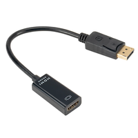 Adaptador de Cable DP a HDMI 4K*2K Negro, OEM ODM, Convertidor DP a HDMI 4K para PC, Laptop, Accesorios de Computadora