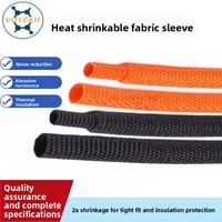 2x Gaine thermorétractable tressée ignifuge en textile, résistante à l'eau, à l'huile et aux hautes températures pour câbles automobiles