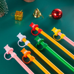 Nueva tapa de paja con temática navideña para Copa Stanley, tapa de pajita de silicona con forma de manzana de 10 mm para regalos de Navidad - Product Image 6