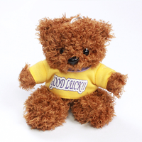 Songshan Jouets En Gros Pas Cher Cadeau Promotionnel porte-clés pendentif 7 pouces Petite Peluche En Peluche Logo Personnalisé Ours En Peluche avec T-shirt