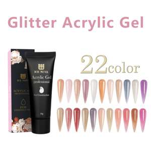 Ice Nova long lanh Acrylic Gel polishprivate nhãn Nail mở rộng Poly Gel 15g/30g/1kg OEM/ODM đặt hàng số lượng lớn Hema/TPO/hpma miễn phí - Product Image 5