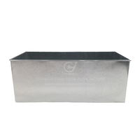 Seau à glace rectangulaire galvanisé de 3,3 gallons pour cadeaux de fête