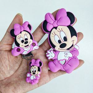 Clip per ciuccio con perline focali in Silicone <span class=keywords><strong>Marsha</strong></span> <span class=keywords><strong>orso</strong></span> giocattoli clip per bambini accessori per presa per uso alimentare clip in metallo per ciuccio massaggiagengive - Product Image 1