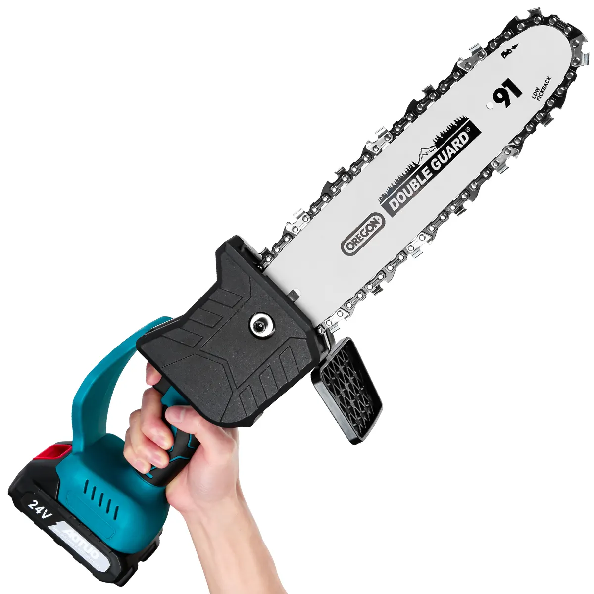 DLJ81Brushless 21V 8 Inch Lithium Battery Operated Cordless Chainsaw Handheld Chain Saw Battery