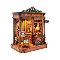 Maison de puzzle architecturale en bois créative à faire soi-même, découpe laser 3D, imprimée UV, petit ensemble de construction, assemblage artisanal, ornement de bureau
