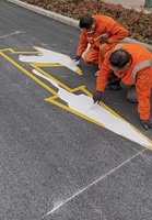 Peinture de marquage routier bicomposante ZHIHAO MMA 2K blanche à application par pulvérisation pour autoroutes