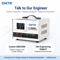 Régulateur de tension automatique servo CNTR SVC-500VA monophasé 220V AC avec écran LCD AVR pour appareils électroménagers et de bureau