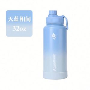 Botella de Agua Deportiva Portátil de Acero Inoxidable 304 con Color Degradado, 30 oz, Ecológica, de Gran Capacidad y Aislada - Product Image 3