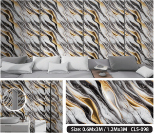 Papel Tapiz Autoadhesivo de Espuma con Diseño de Mármol de Alta Calidad <span class=keywords><strong>UDK</strong></span>, Rollo de 1.2*3M, Brillante, para Decoración del Hogar - Product Image 6