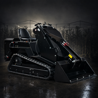 Mini-Kompaktlader T490 mit Raupenantrieb für Landschaftsbau, Gärtnerei und Hofarbeit, 250kg Nennlast, 2 Zylinder, EPA EURO5