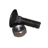 Baut Leher Persegi Countersunk Datar dan Mur Heksagonal Baja Karbon DIN 605 Berlapis Seng Kelas 8.8 10.9 M6-M24