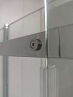 Porte de douche coulissante droite sans cadre moderne en verre trempé léger et acrylique 8-10mm, avec receveur rectangulaire, taille personnalisée, pour usage hôtelier Baide
