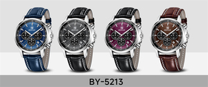 BENYAR 5213 Orologio da Uomo al Quarzo con Calendario, Semplice, Alla Moda, Impermeabile, in Pelle, Multifunzione, Luminoso, Casual, da Business - Product Image 6
