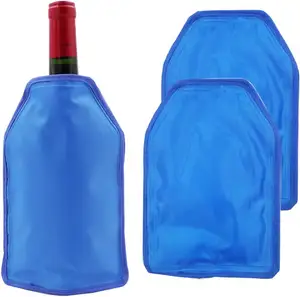 Individual Portable Beer Bottle Cooler Sleeve Cold Pack Wine Chiller Bag Ice Gel Bottle Cooler Customized Insulated 1000pcs