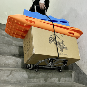 Troli belanja enam roda, troli rumah tangga dapat dilipat portabel - Product Image 4