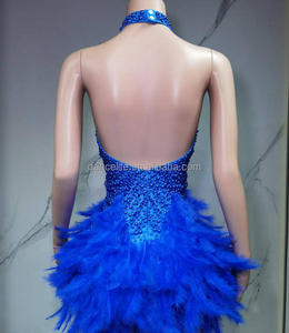 Traje de Danza para Mujer, Leotardo Halter, Mono, Vestido para Baile Latino, <span class=keywords><strong>Cha</strong></span>-<span class=keywords><strong>Cha</strong></span>, <span class=keywords><strong>Tango</strong></span>, Competencia de Danza - Product Image 6