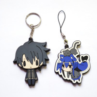 Porte-clés promotionnel en PVC avec avatar d'anime mignon, personnage de dessin animé personnalisé, personnage Moe, porte-clés en caoutchouc, cadeau d'affaires