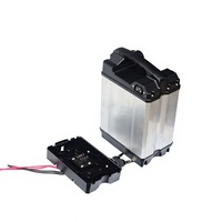 Boîtier de batterie pour vélo électrique ALX136, robuste, argenté, coins renforcés, compatible 36V-72V 18650/21700, coque vide en ABS+alliage d'aluminium