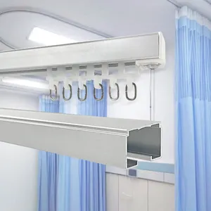 Customized Premium Quality Aluminum Alloy Hospital Infusion Track Curtain Rails Accessories And Tracks U Shape Curtain Track