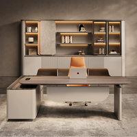 Bureau de direction électrique moderne de luxe réglable en hauteur avec tiroir de rangement – Mobilier de bureau pour dirigeants