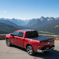 Couverture de benne de pick-up pliable manuelle en trois parties, en aluminium rigide, étanche et verrouillable pour Chevrolet Silverado GMC RAM