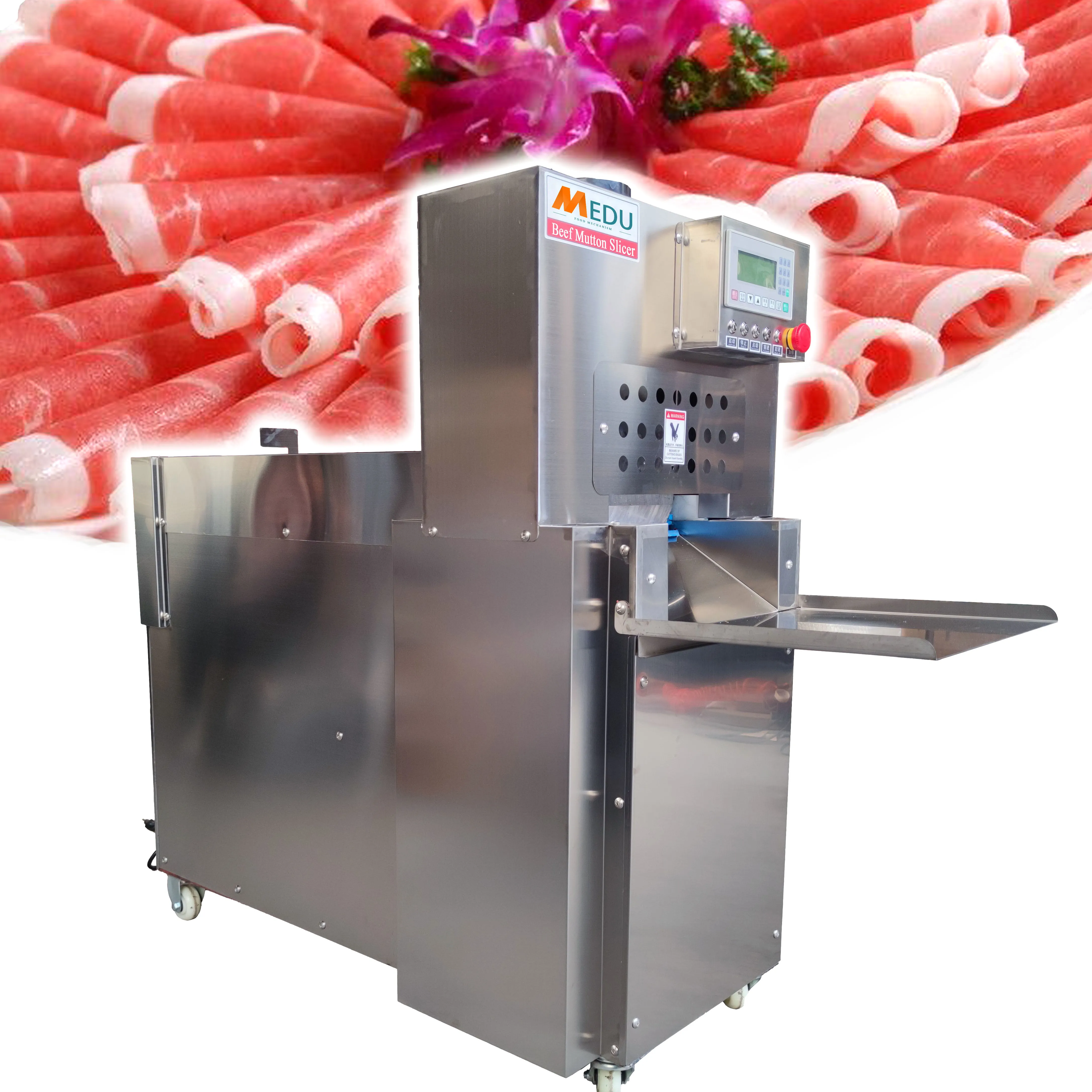 Vleessnijmachine Apparatuur Botzaag Machine Slagers Chinees Commercieel Gebruik Gesneden Industriële Automaat Voor Hotpot Elektrische