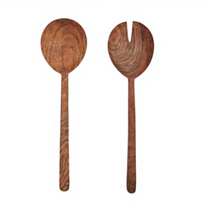 Ensemble de 2 Cuillères à Salade en Bois d'Acacia Écologique Marron Foncé 2026, Résistant au Lave-Vaisselle, au Micro-ondes et au Four, Accessoires de Cuisine Star - Product Image 3