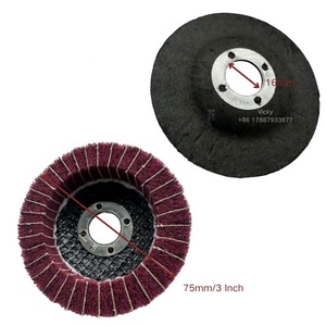 Disco abrasivo de 3 pulgadas de nailon no tejido verde y rojo para pulido y desbaste, para amoladora angular - Product Image 4