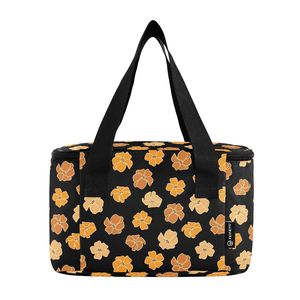 Sac isotherme mini-pique-nique en nylon à motif floral Hawaï Puakenikeni, 6L, portable, avec poignée courte et impression personnalisée - Product Image 4