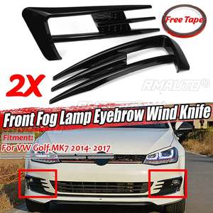 Marco embellecedor de rejilla de faro antiniebla delantero para Volkswagen VW Golf MK7 2014-2017, cubierta de ceja de faro antiniebla - Product Image 1