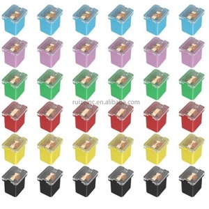 36 pièces Kit de combinaison de fusibles Boîte à profil bas pour voiture Boîte miniature Fusible 20a 60a - Product Image 1
