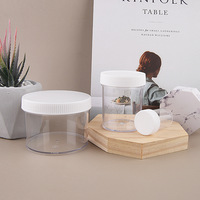Conteneur de boue en cristal vide, pot en plastique transparent avec couvercle blanc, vide, de 10ml, 120ml, 200ml, vente en gros, livraison gratuite