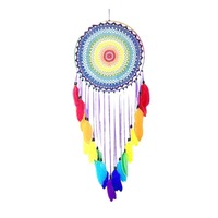 Neues Design Big Dream Catcher Windspiele Design Handmade Crafts Hängende Dekoration Feder Traum fänger