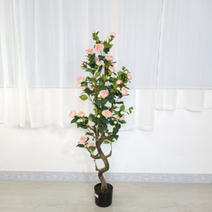 Chất Lượng Cao Phổ Biến Nhân Tạo Nhựa Cây Bonsai Trang Trí Cây Hoa Trà - Product Image 4