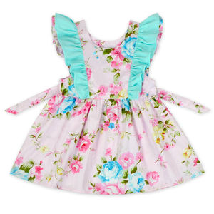 32 Ideas para Australia: Vestido Elegante de Algodón Orgánico con Estampado Floral Digital para Bebé, Corto/Sin Mangas, Personalizable - Product Image 6