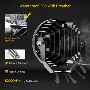 Faro LED para Motocicleta, Color Ámbar Blanco, DRL, Regulable, Impermeable IP68, 110W, 6 Lentes, Externo, 4.5 Pulgadas, Luz Alta/Baja, para GS GR - Product Image 6