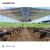 Bâtiments préfabriqués en acier pour l'élevage de volailles, abris pour bétail, hangars pour vaches, fermes laitières