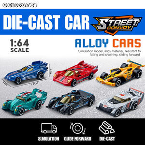 6가지 스타일 맞춤형 서비스 프리휠 장난감 1:64 스케일 다이캐스트 레이싱 합금 자동차 모델 키트 소년 선물용 - Product Image 2