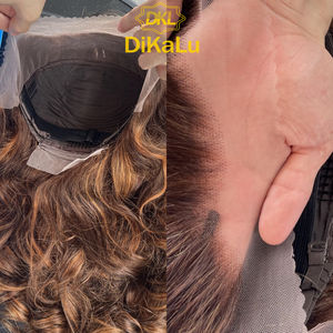 Perruques en cheveux humains colorées à 250 % de densité, pré-épilées, en cheveux vierges, ondulées <span class=keywords><strong>rose</strong></span>, vente en gros, perruques frontales en dentelle transparente 13x4 - Product Image 3